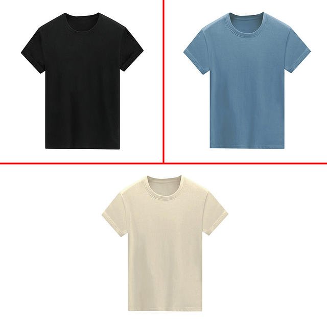2022 New Men's Short sleeved White T Shirt Pure cotton Spring/summer T-shirt Long sleeved bottom shirt half sleeve top